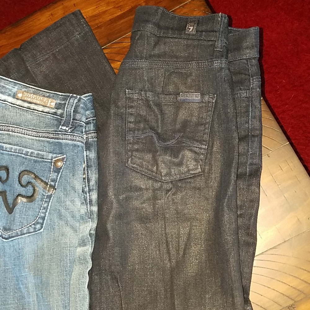 Huge Bundle of Designer Jeans &Pants 7FAM - Picture 2 of 4